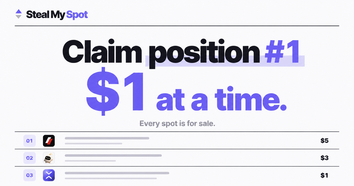 Steal My Spot Open Graph preview